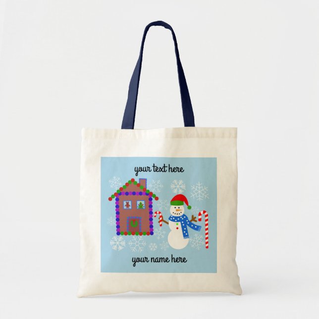 Snowman & House #1 Tote Bag (Front)