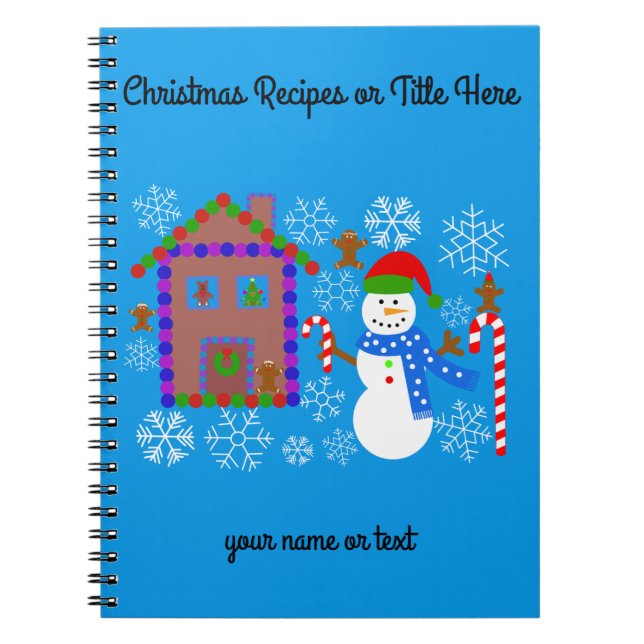 Snowman & House #2 Spiral Notebook (Front)