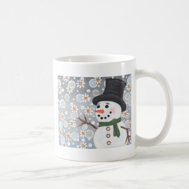 Snowman in a Snowstorm Coffee Mug (Right)