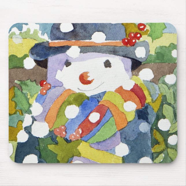 Snowman in snow 2011 mouse pad (Front)