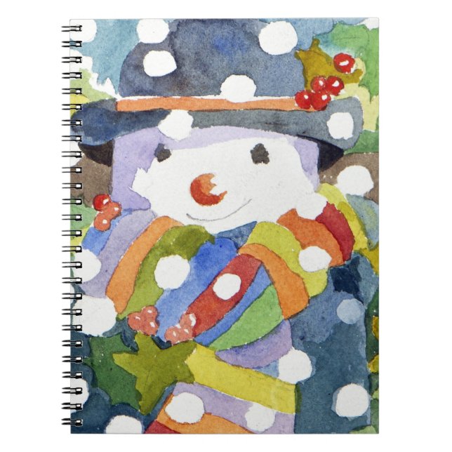Snowman in snow 2011 spiral notebook (Front)