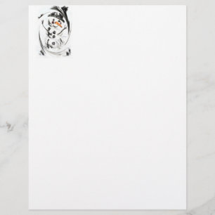 Snowman in Swirling Snow Letterhead
