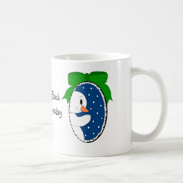 Snowman in the Window Coffee Mug (Right)