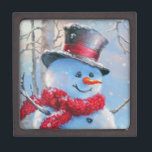 Snowman in the Woods Keepsake Box<br><div class="desc">Snowman in the Woods</div>