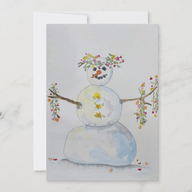 snowman  invitation (Front)