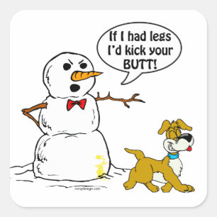 Snowman Joke Square Sticker