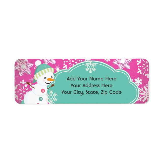 Snowman Joy Holiday Return Address Labels (Front)