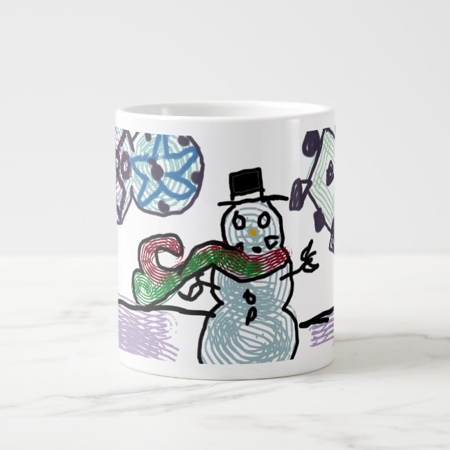 Snowman joy large coffee mug (Front)