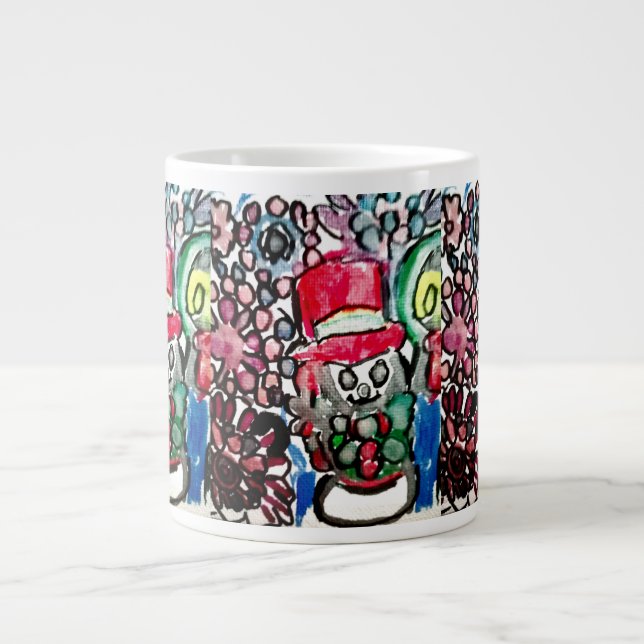 Snowman  joy large coffee mug (Front)