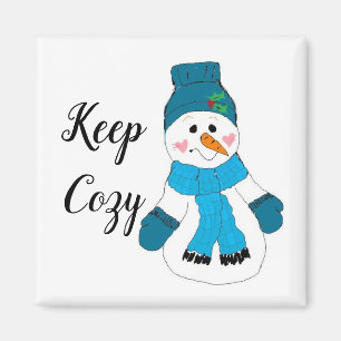 Snowman Keep Cosy Magnet