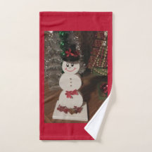Snowman Kitchen Hand Towel