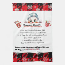 Snowman Kitchen Towel, Vegan Hot Chocolate Recipe