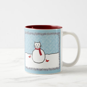 Snowman Kitty Mug