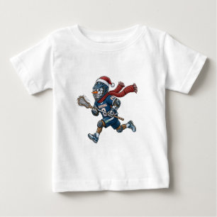 Snowman Lacrosse Christmas 2026 Holiday Sports Baby T-Shirt