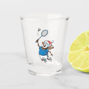Snowman Lacrosse Christmas 2026 Holiday Sports Shot Glass