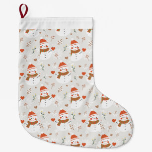 ⛄ snowman large christmas stocking