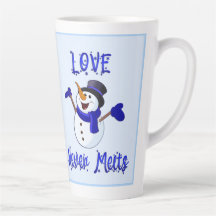 Snowman Large Latte Mug 
