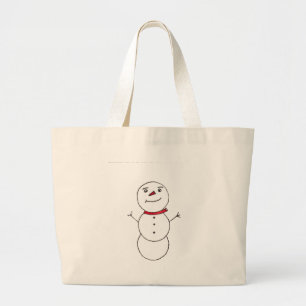 Snowman  large tote bag