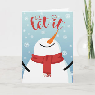 Snowman Let it Snow Card