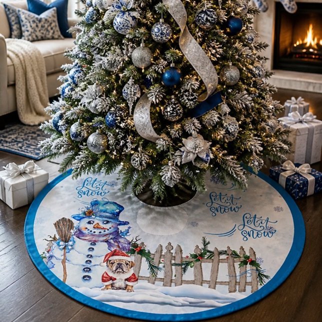 Snowman | Let it Snow Christmas Tree Skirt (Creator Uploaded)