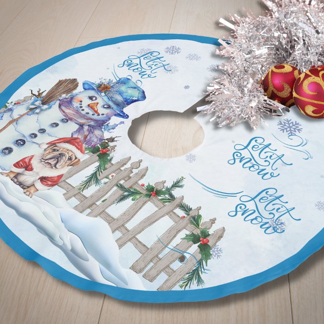 Snowman | Let it Snow Christmas Tree Skirt (Creator Uploaded)