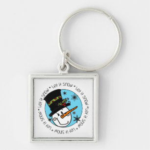 Snowman Let It Snow Key Ring