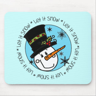 Snowman Let It Snow Mouse Pad