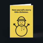 Snowman Let Your Heart Be Light - Christmas Card<br><div class="desc">A light-hearted Christmas greeting from a cheerful snowman!</div>