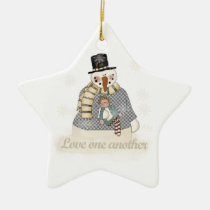 Snowman Love One Another Keepsake Ornament