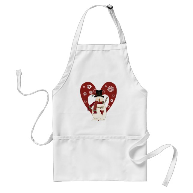 Snowman Loves Snow T-shirts and Gifts Standard Apron (Front)