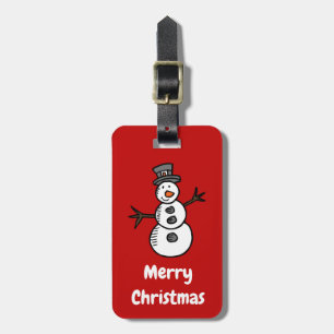 Snowman Luggage Tag