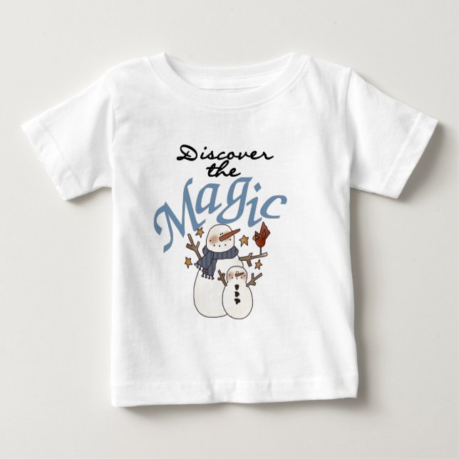 Snowman Magic Christmas Holiday Baby T-Shirt (Front)