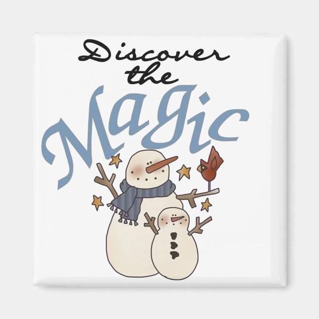 Snowman Magic T-shirts and Gifts Magnet (Front)