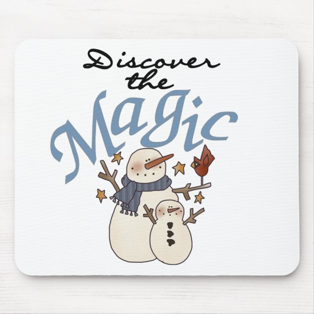 Snowman Magic T-shirts and Gifts Mouse Pad (Front)