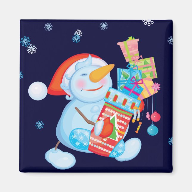 Snowman Magnet for Gifts (Front)