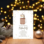Snowman Mason Jar Milkshake Christmas Party Invitation<br><div class="desc">Christmas party theme featuring watercolor inspired illustration of chocolate mason jar milkshake topped with fudge,  whipped cream,  caramel,  snowflake Christmas cookie,  sprinkles,  and marshmallow snowman.  Design is on white background surrounded by confetti.</div>
