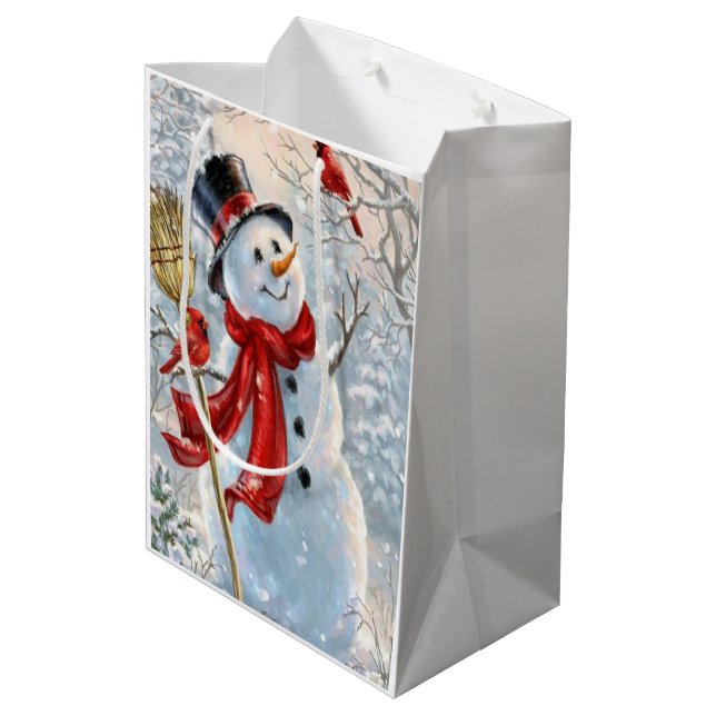 snowman medium gift bag (Back Angled)