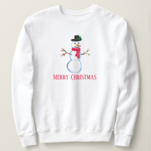 Snowman Merry Bright Christmas funny Cute Winter Sweatshirt