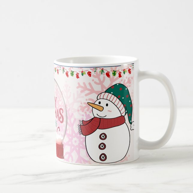 snowman Merry Chrismas coffee mug (Right)