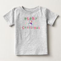 Snowman Merry Christmas  Baby T-Shirt