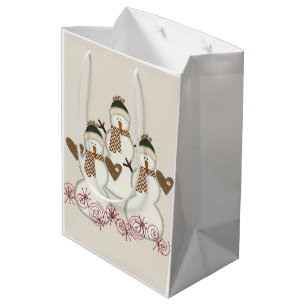 Snowman Merry Christmas Gift Bags