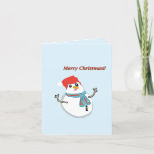Snowman, Merry Christmas! Holiday Card