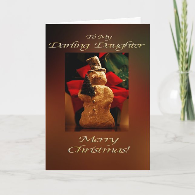 Snowman Merry Christmas  - My Daughter Holiday Card (Front)