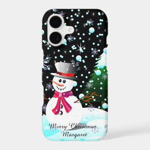 Snowman "Merry Christmas" personalised