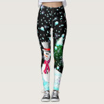 Snowman "Merry Christmas" personalised Leggings<br><div class="desc">Specially designed for Christmas day. Enjoy..</div>