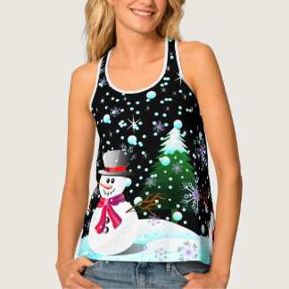 Snowman "Merry Christmas" personalised Singlet