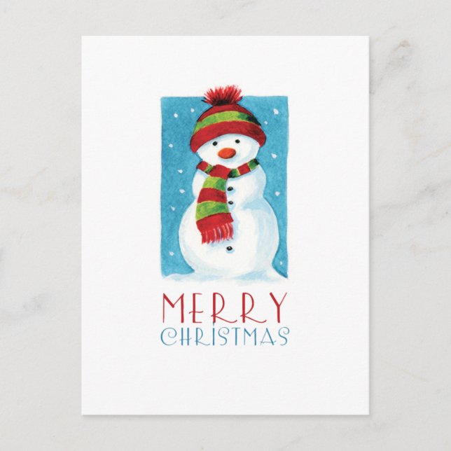 Snowman | Merry Christmas Postcards (Front)