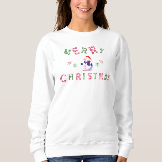 Snowman Merry Christmas Sweatshirt (Front)