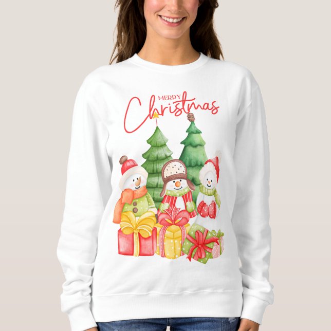Snowman Merry Christmas Sweatshirt (Front)