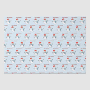 Snowman. Merry Christmas. Tissue Paper